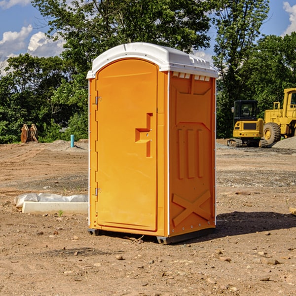 how often are the porta potties cleaned and serviced during a rental period in Modesto Illinois